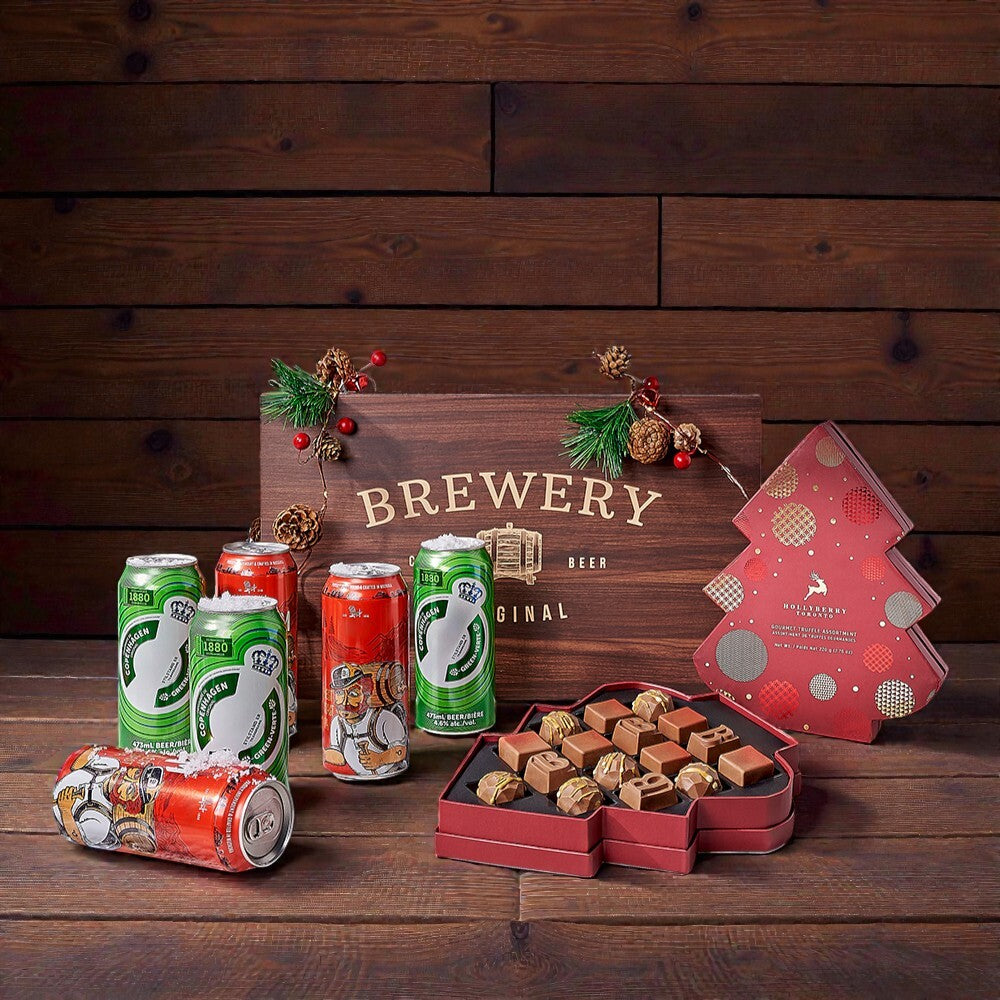Frosty Season Beer Gift Set, beer gift, beer, chocolate gift, chocolate, Christmas gift, Christmas, craft beer gift, craft beer, Canada delivery