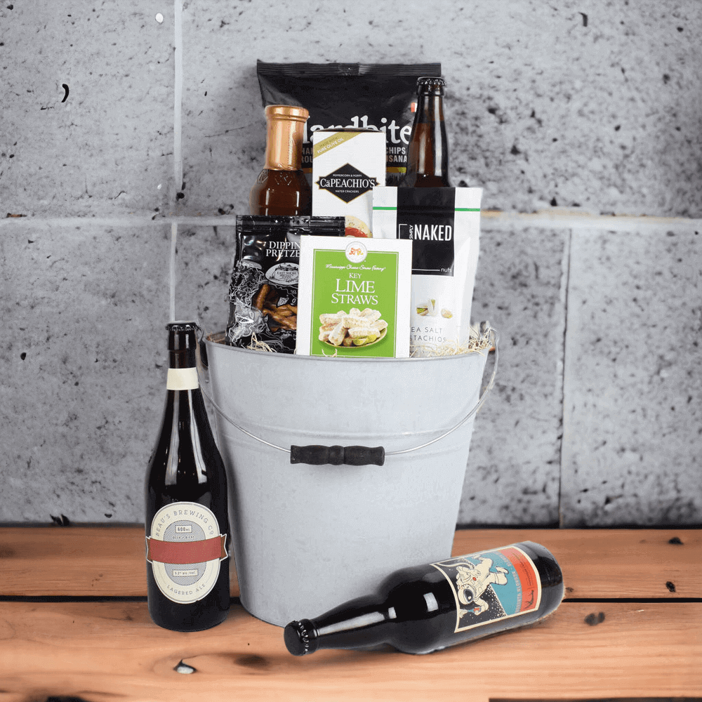 "Beer & Snacks for Everyone!" Gift Basket