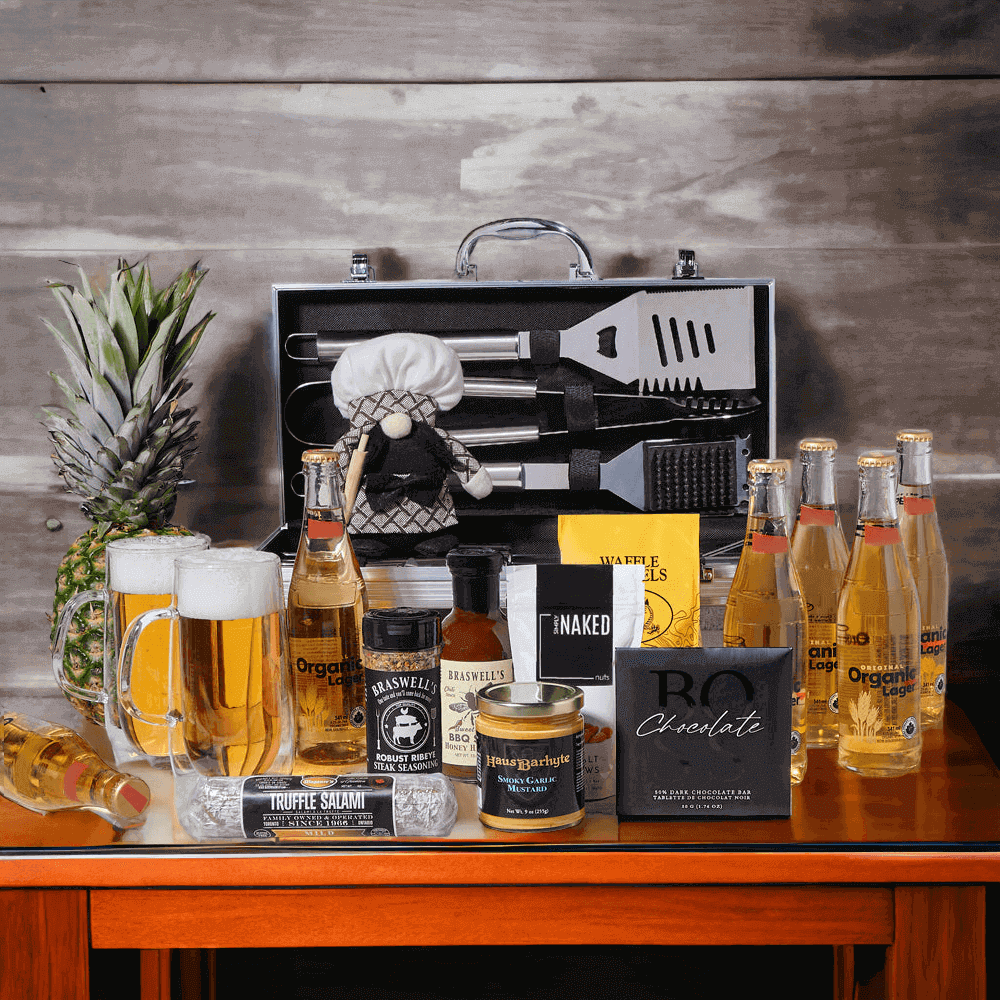 The Ultimate BBQ Gift Basket with Beer