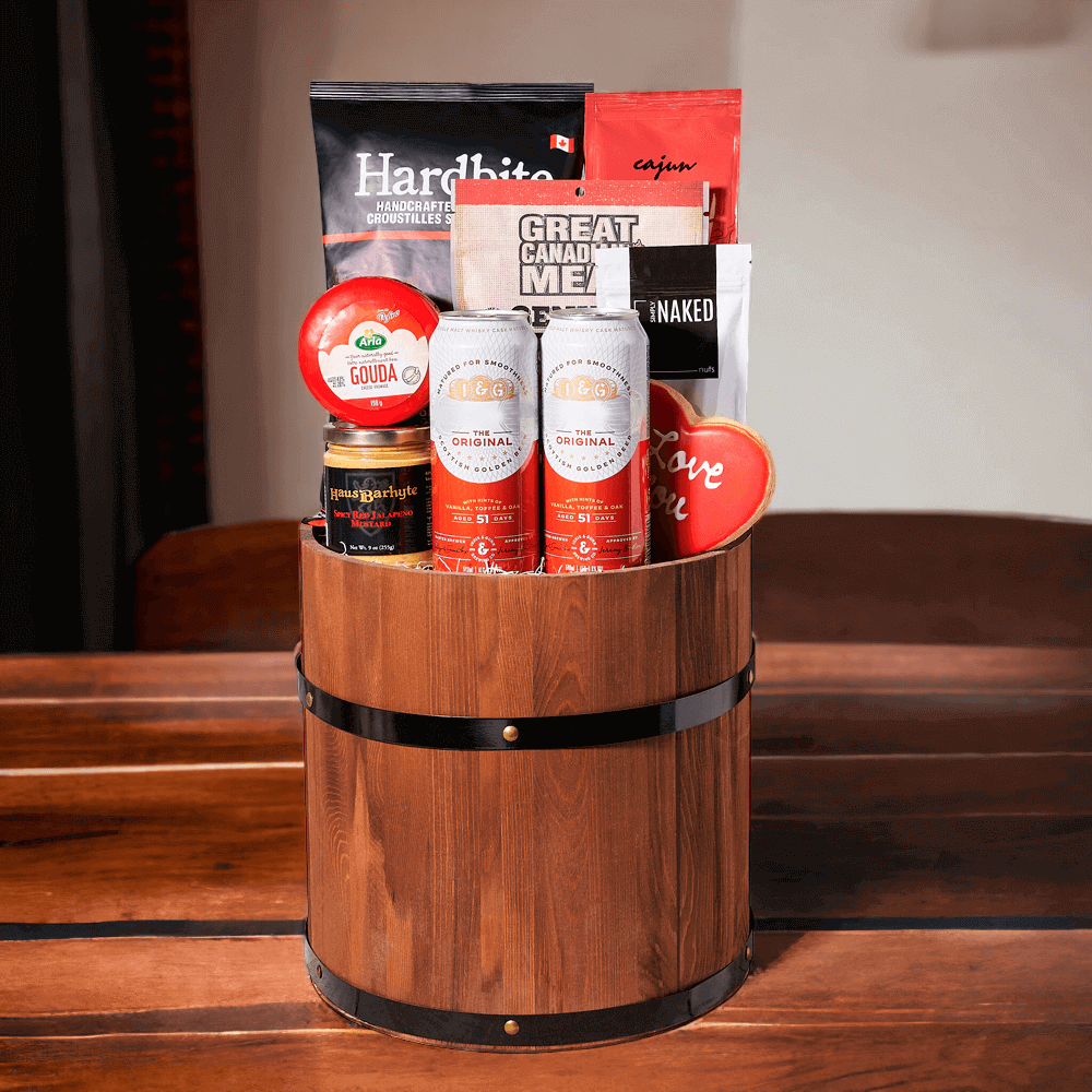 The Ample Snacks & Beer Barrel is the perfect gift to give for the craft beer lover in your life. 
