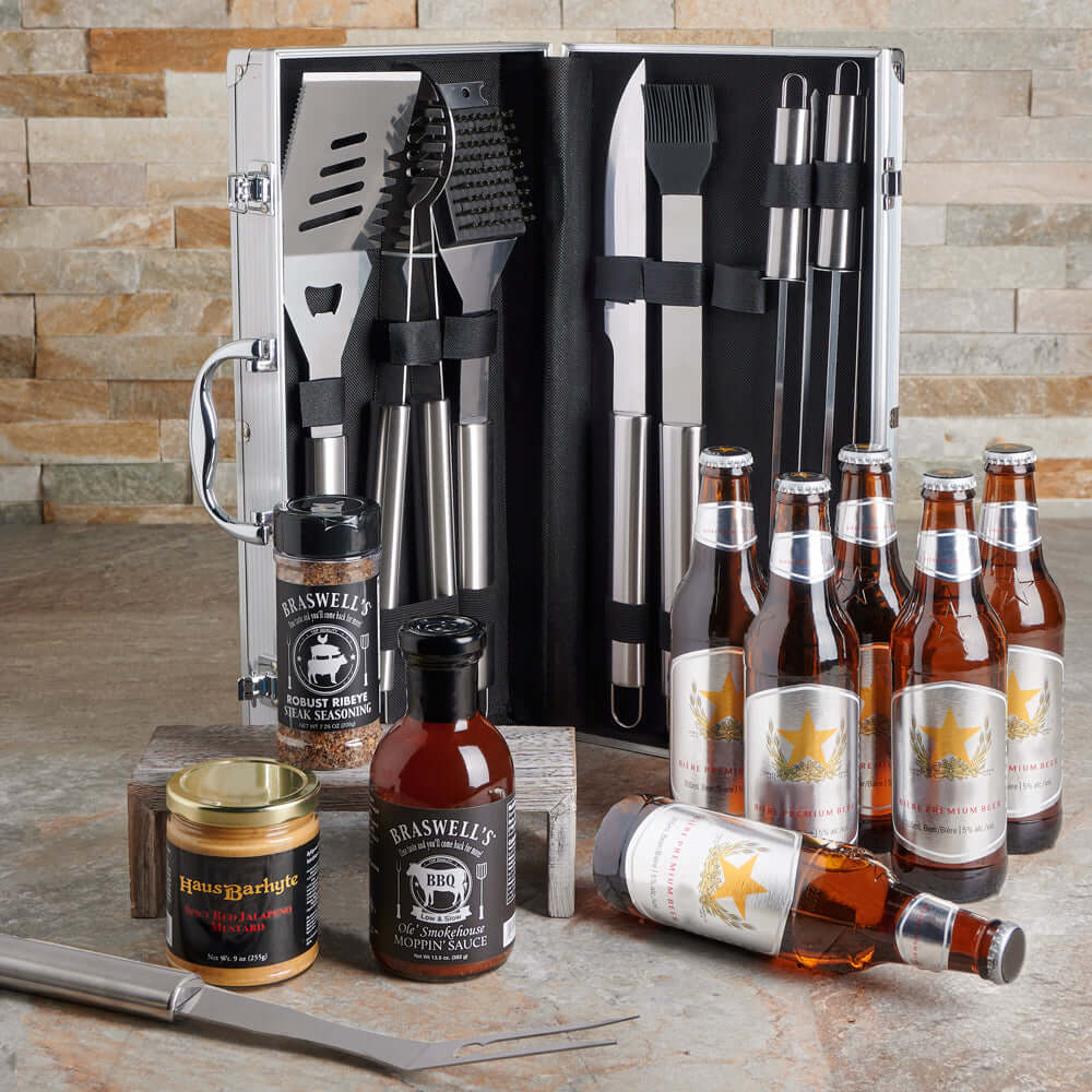 BBQ Time Gift Basket, bbq gift, bbq, barbecue gift, barbecue, grilling gift, grilling, beer gift, beer