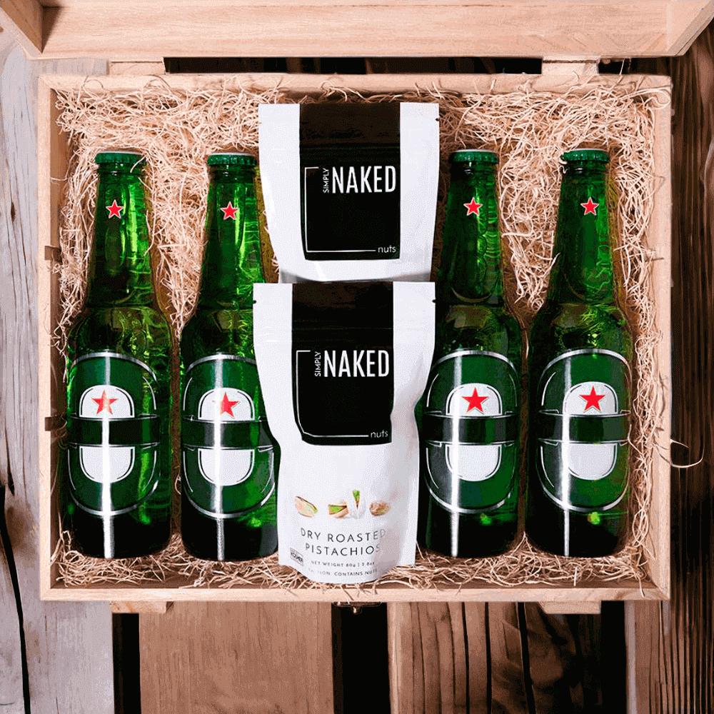 Nuts n' Heineken Bro Box – Beer gift baskets – Canada delivery – US  delivery - BroCrates USA