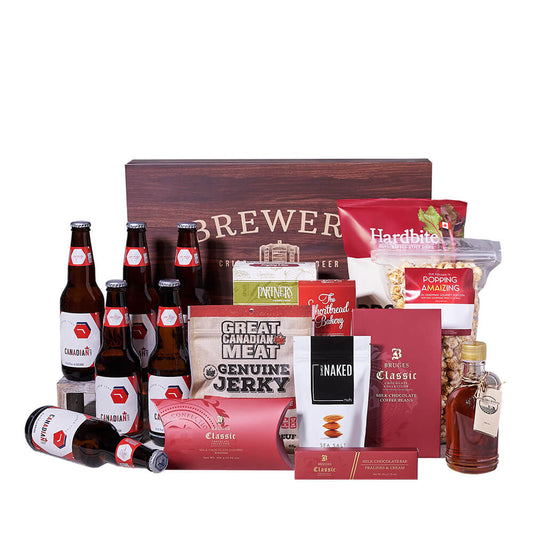 Complete Snack & Six Pack Gift, beer gift, beer, beer gift basket, gourmet gift, gourmet, gourmet gift basket