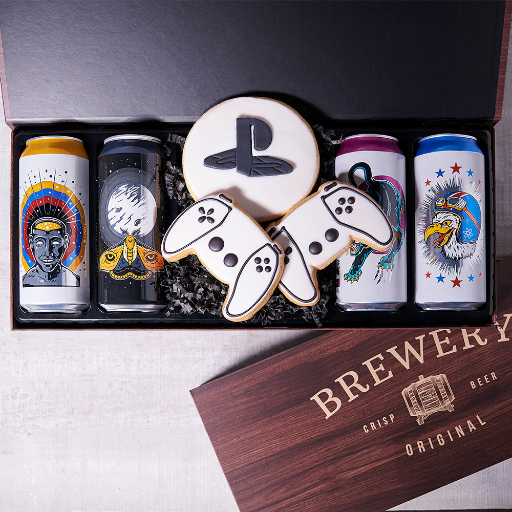 Craft Beer & Gaming Cookie Box from the Hops Collective is an absolute delight for the craft beer and gaming enthusiast in your life. 
