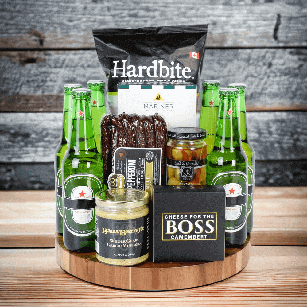 Treat someone to the celebration they deserve with the Delicious Snack & Six Pack Gift. 
