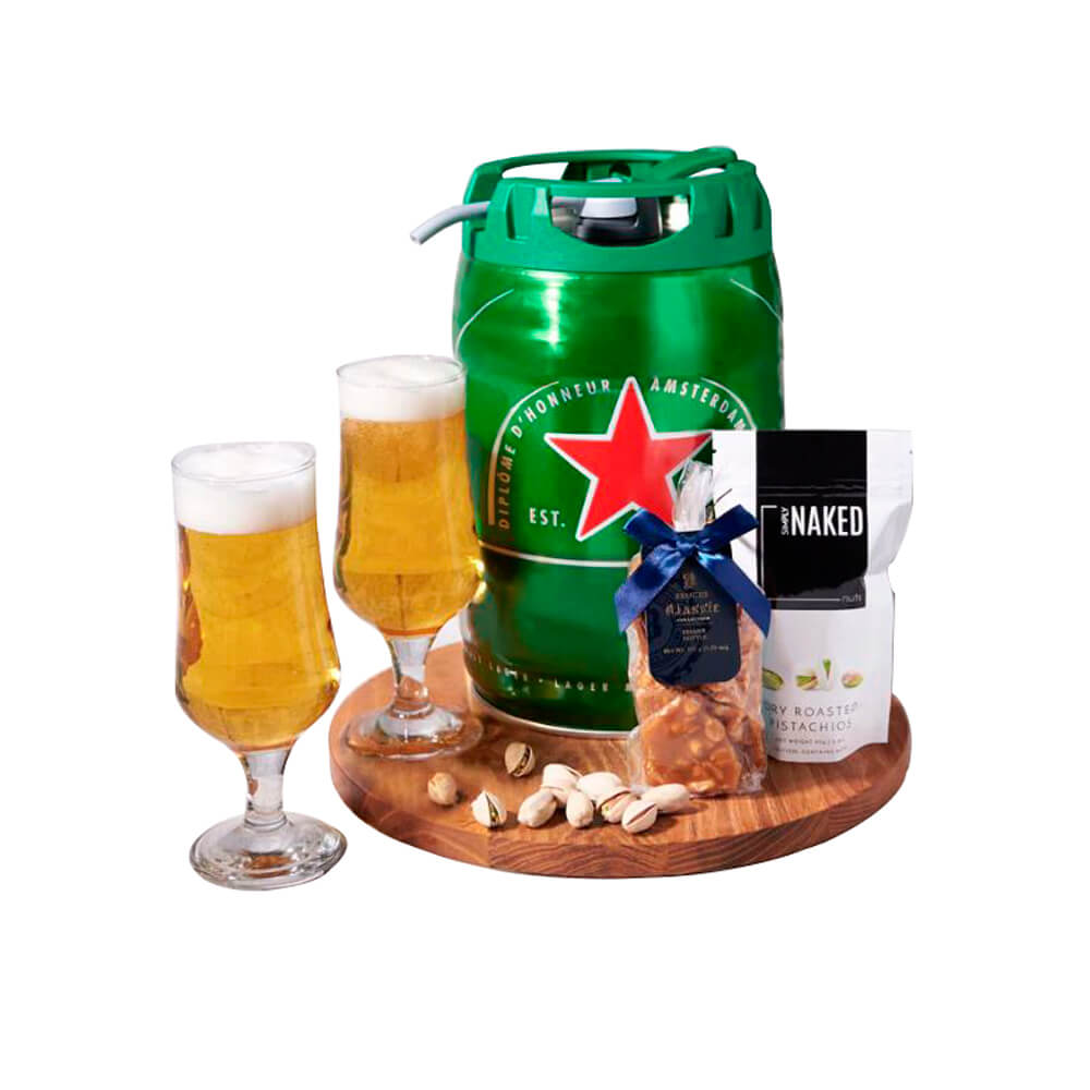 Nutty Snack & Keg Gift, beer gift, beer, beer gift basket, beer keg gift, beer and nuts, beer nuts