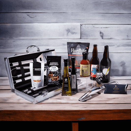 Inspire your loved ones to craft a barbeque feast with a gift filled with gourmet items.