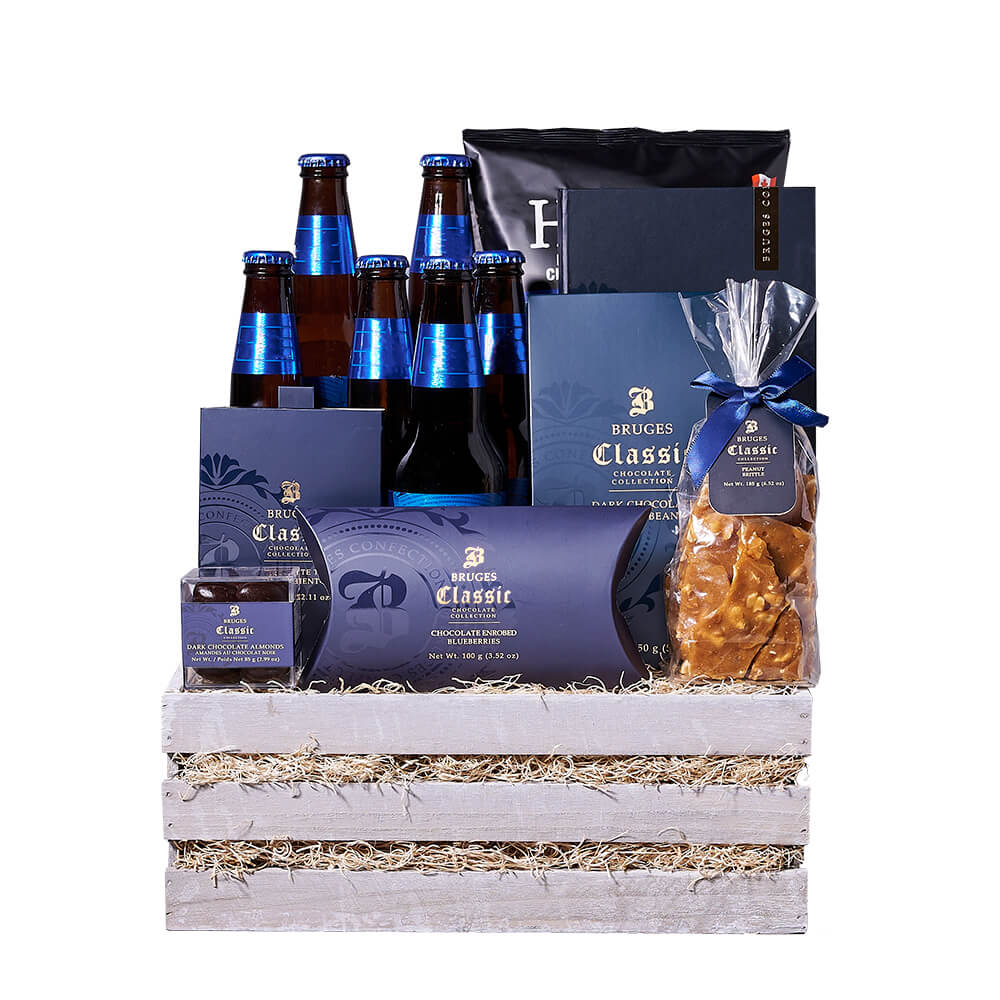 Sweet Snack Selection & Beer Crate, beer gift, beer, beer gift basket, gourmet, gourmet gift