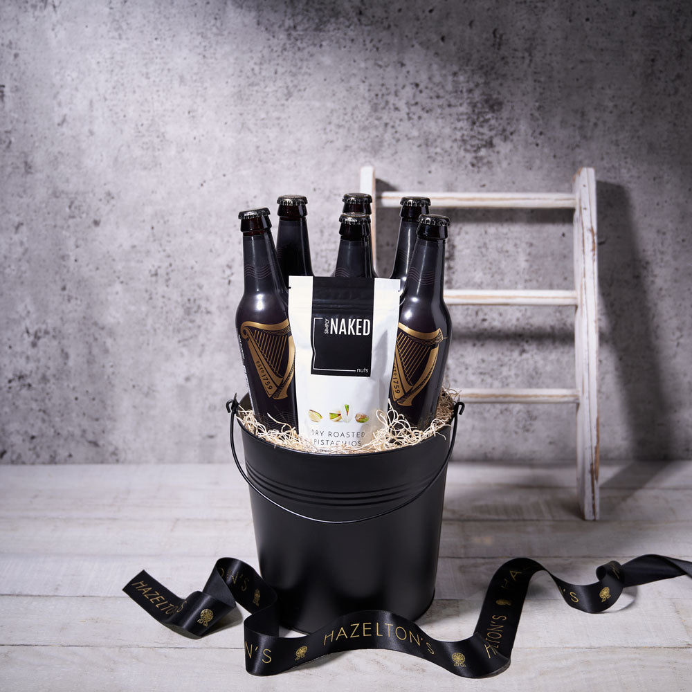 Beer gift basket suitable for multiple occasions professionally arranged for delivery